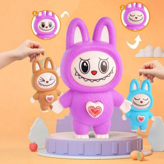 Pack 3 Llaveros Labubu Cambio De Cara