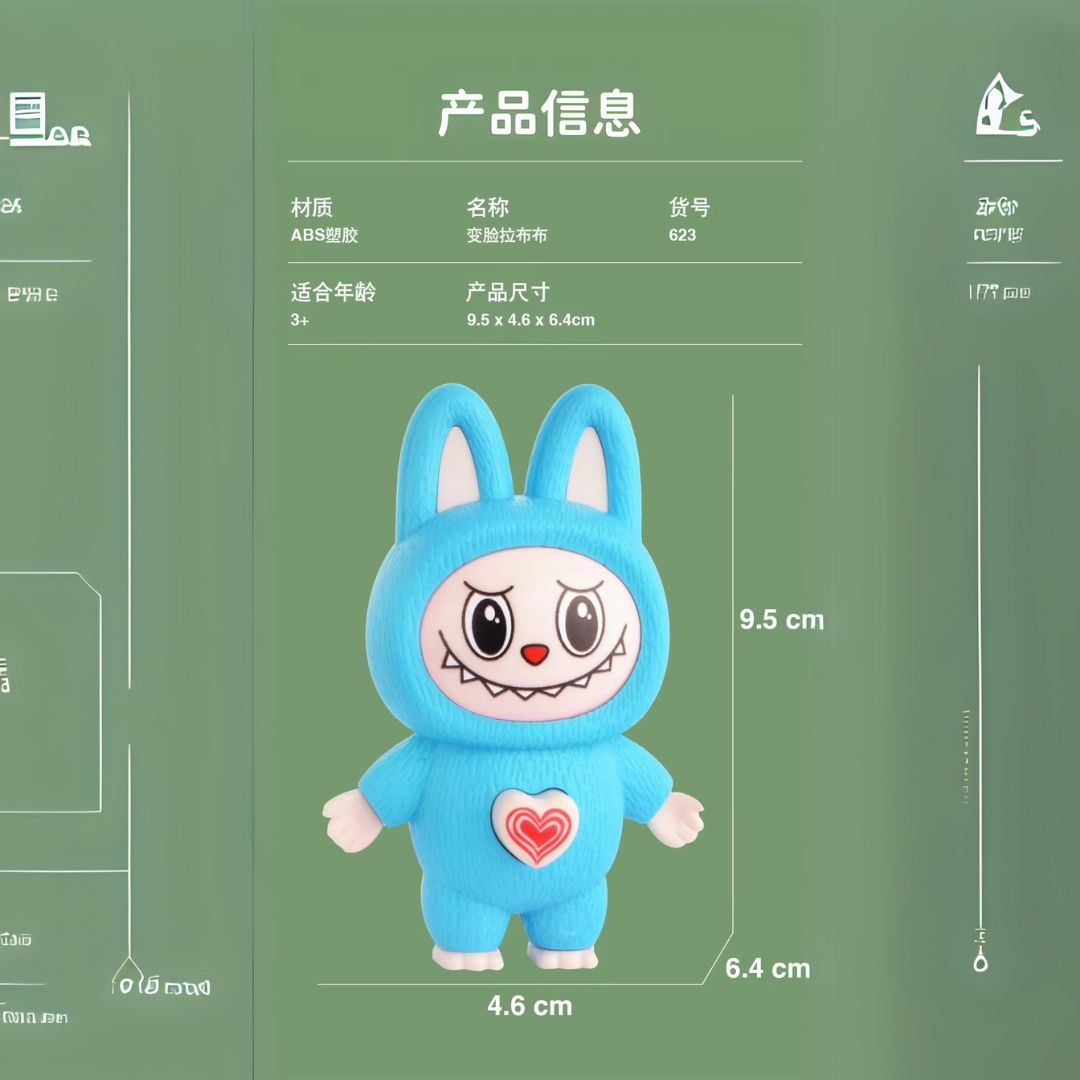 Llavero Labubu Kawaii Cambia la Cara