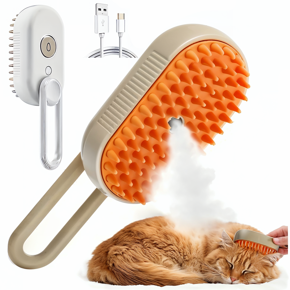 Cepillo a Vapor 3 en 1 para Mascotas